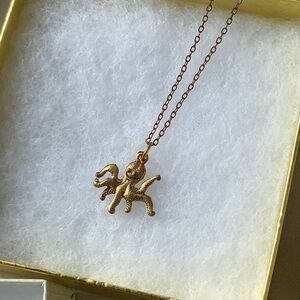 Octopus necklace brass